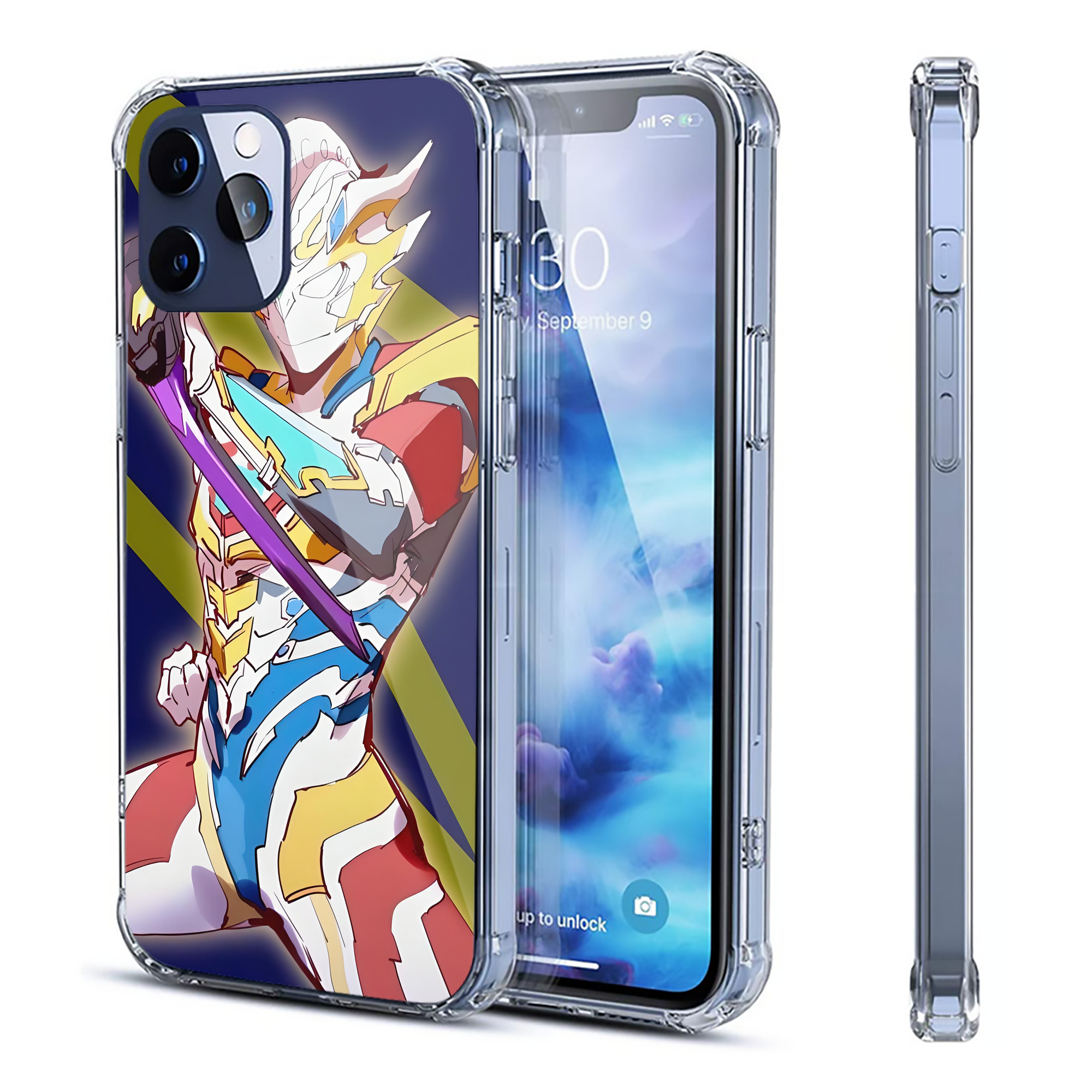 （画像用） ウルトラマン Ultraman 【iPhone 12シリーズ対応】透明スマホケース（クリアソフトケース）